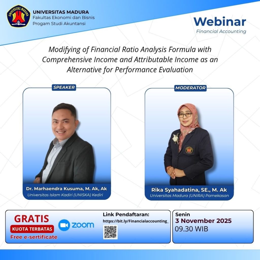 MENJADI INVITE SPEAKER DI UNIVERSITAS MADURA PAMEKASAN, DOSEN PRODI AKUNTANSI UNISKA BICARA TENTANG MODIFIKASI ANALISIS RASIO KEUANGAN